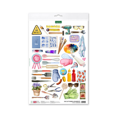 Katy Sue Designs Hobbies Die Cut Embellishments (3pcs) (12-DCE018HB)