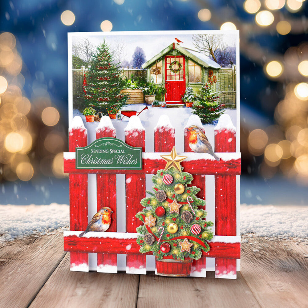 Katy Sue Designs Christmas Garden Picket Fence Card Making Kit (17-10099CGP)