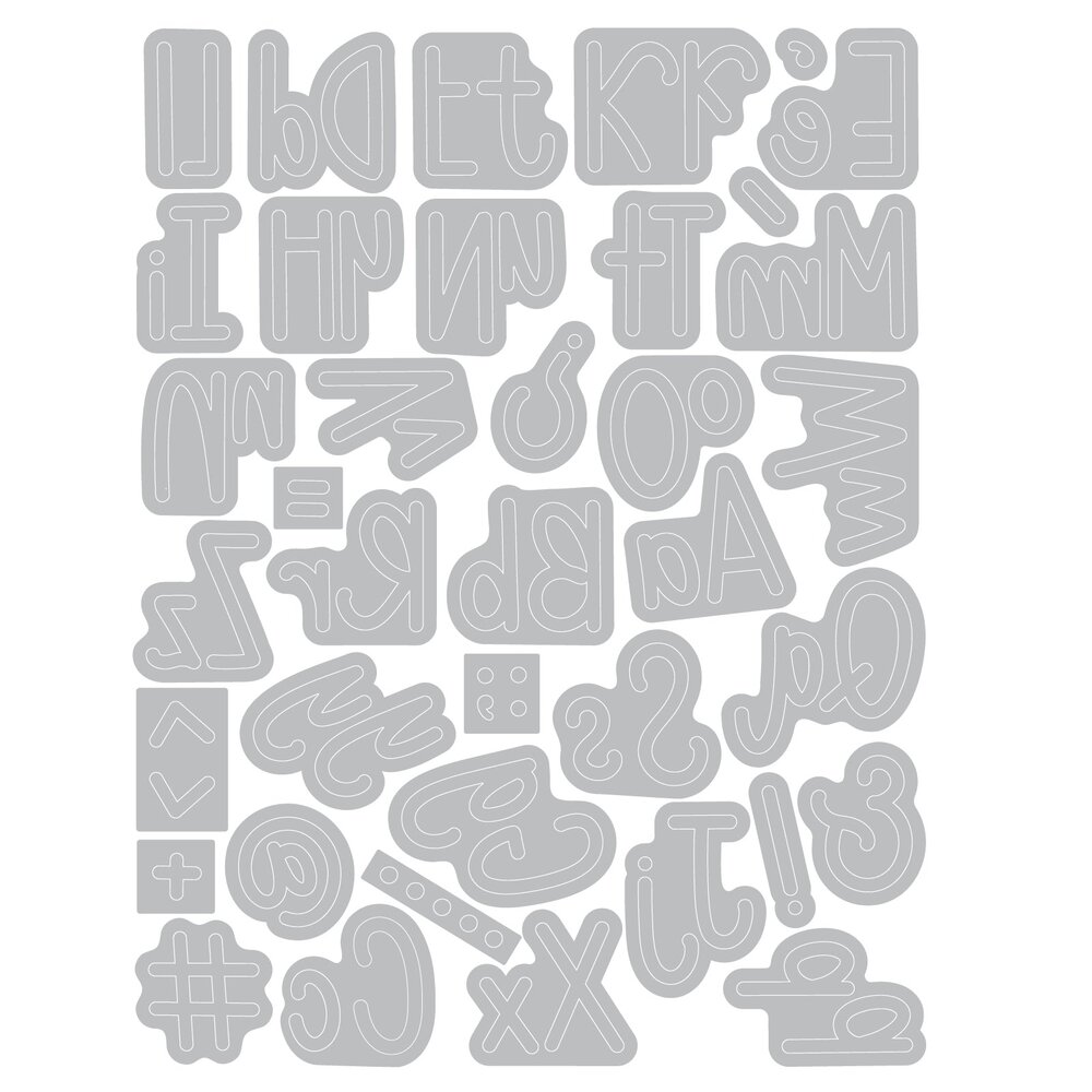 Sizzix Thinlits Die by Letters by Shells Simple Letters (37pcs) (666963) Sizzix Thinlits Die by Letters by Shells Simple Letters (37pcs) (666963)