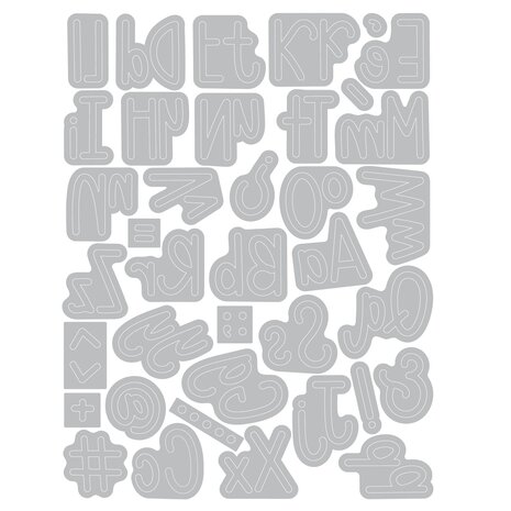 Sizzix Thinlits Die by Letters by Shells Simple Letters (37pcs) (666963) Sizzix Thinlits Die by Letters by Shells Simple Letters (37pcs) (666963)
