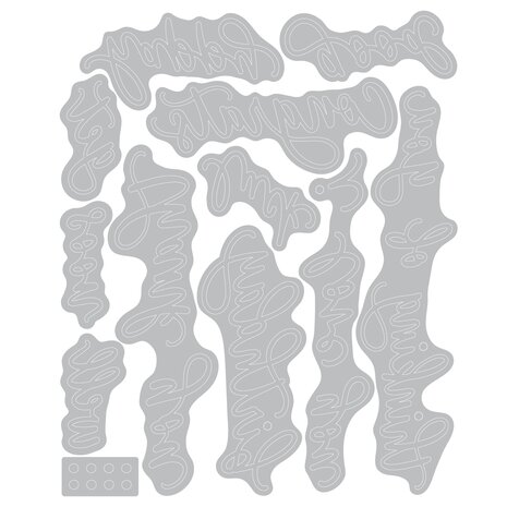 Sizzix Thinlits Die by Letters by Shells Common Greetings (11pcs) (666964) Sizzix Thinlits Die by Letters by Shells Common Greetings (11pcs) (666964)