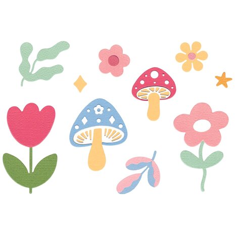 Sizzix Thinlits Die by Letters by Shells Happy Florals (25pcs) (666965) Sizzix Thinlits Die by Letters by Shells Happy Florals (25pcs) (666965)