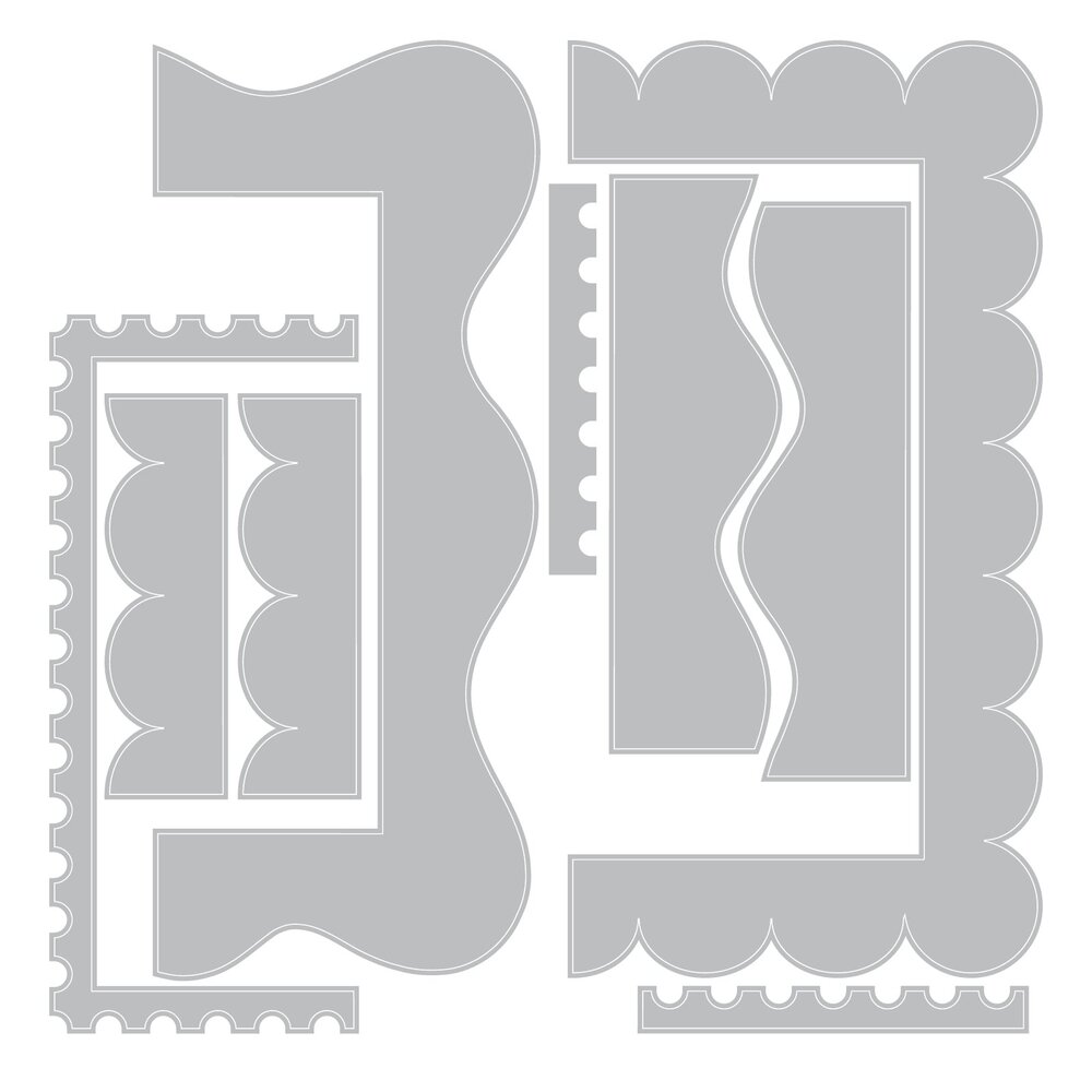 Sizzix Thinlits Die by Letters by Shells Fun Borders (9pcs) (666969) Sizzix Thinlits Die by Letters by Shells Fun Borders (9pcs) (666969)