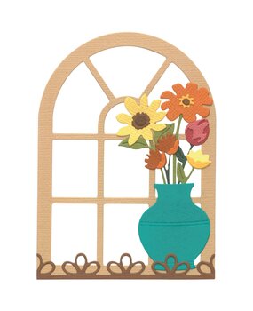 Sizzix Thinlits Die by Eileen Hull Windowsill Flowers and Vase (13pcs) (666979) Sizzix Thinlits Die by Eileen Hull Windowsill Flowers and Vase (13pcs) (666979)
