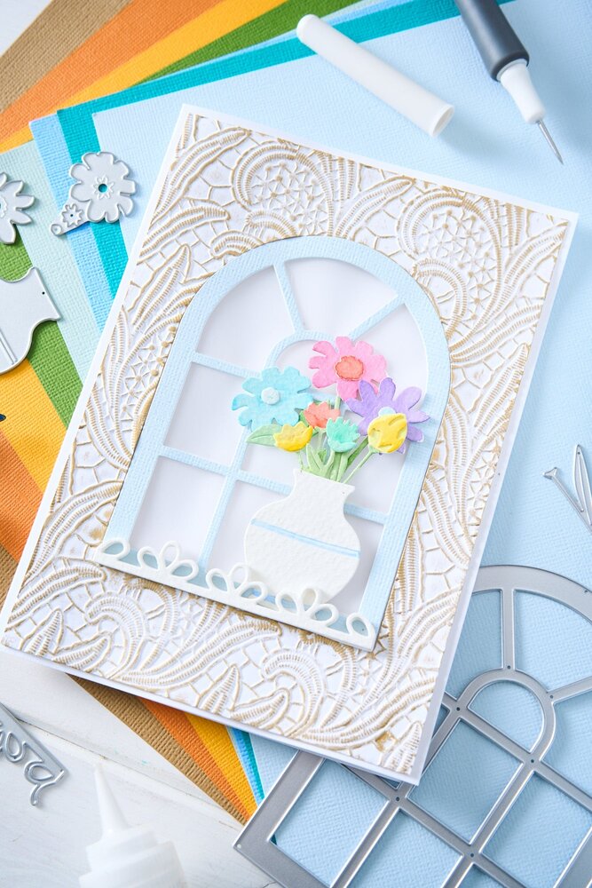 Sizzix Thinlits Die by Eileen Hull Windowsill Flowers and Vase (13pcs) (666979) Sizzix Thinlits Die by Eileen Hull Windowsill Flowers and Vase (13pcs) (666979)