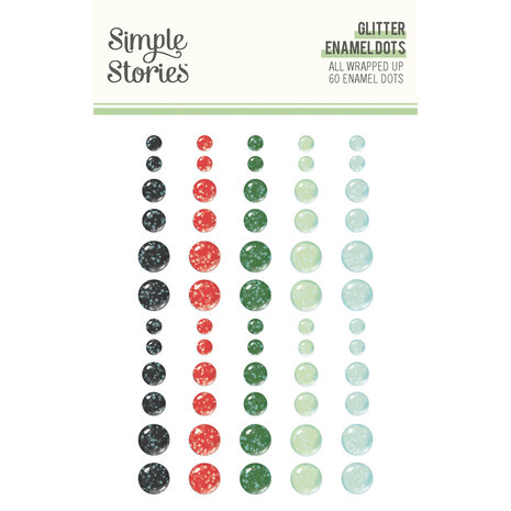 Simple Stories All Wrapped Up Glitter Enamel Dots (25424) (OUTLET)