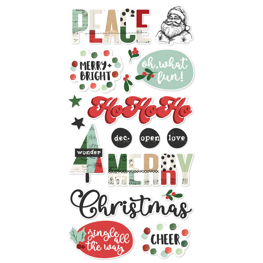 Simple Stories All Wrapped Up Foam Stickers (25422) (OUTLET)