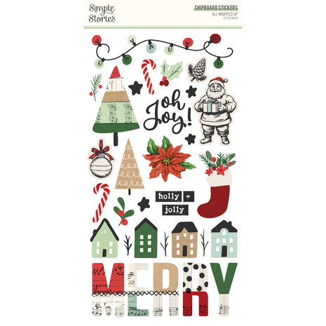Simple Stories All Wrapped Up 6x12 Inch Chipboard Stickers (25417) (OUTLET)