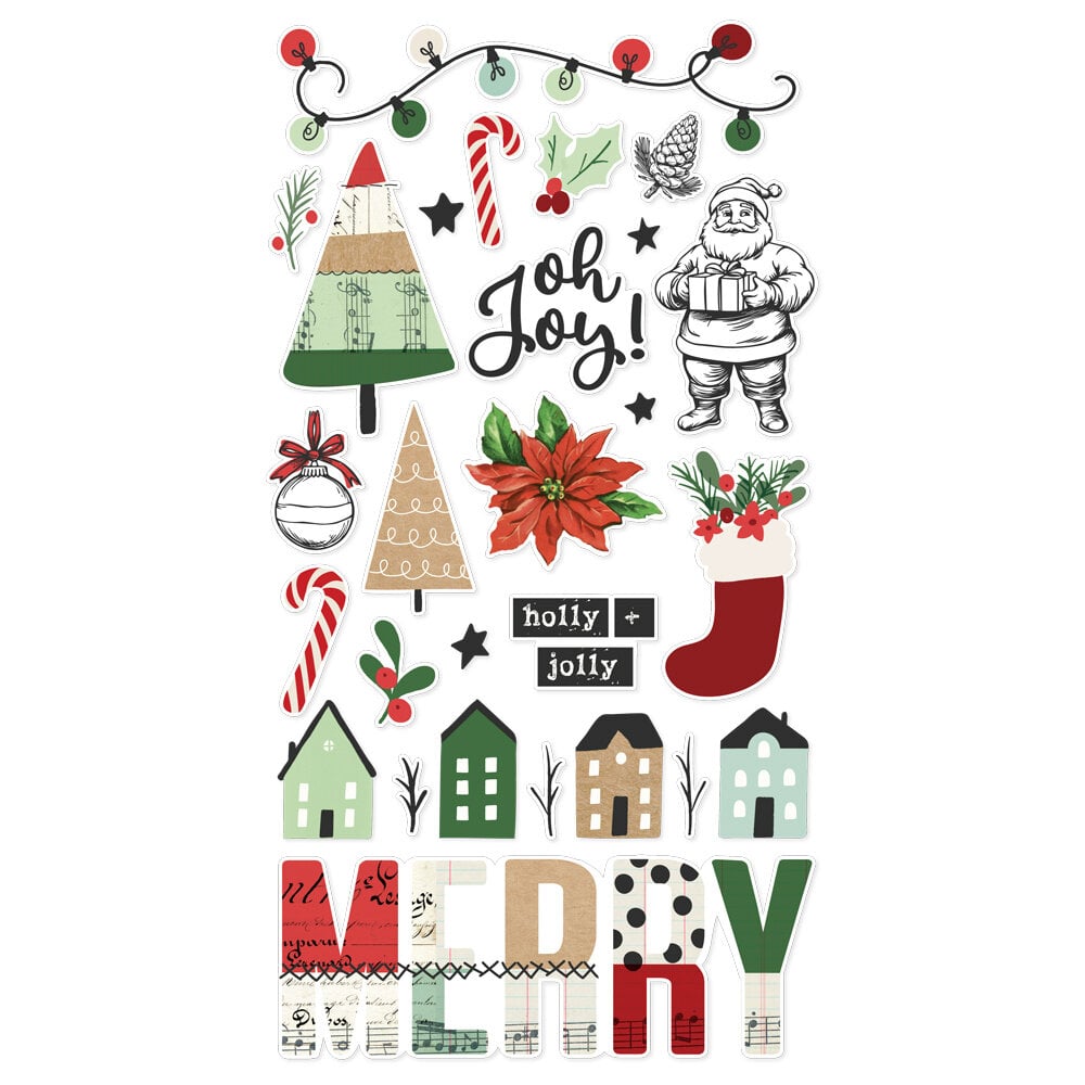 Simple Stories All Wrapped Up 6x12 Inch Chipboard Stickers (25417) (OUTLET)