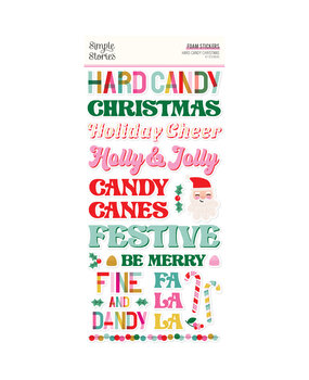 Simple Stories Hard Candy Christmas Foam Stickers (25622)