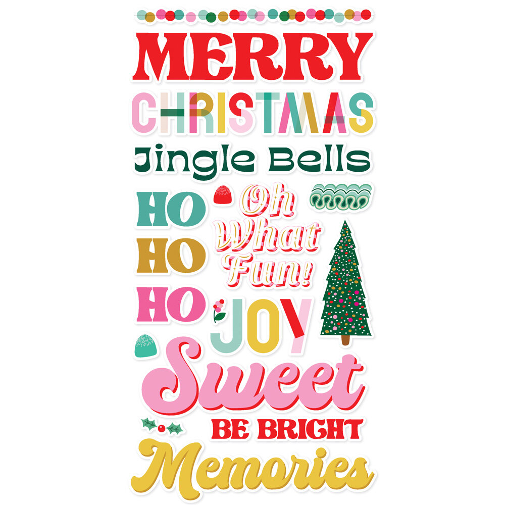 Simple Stories Hard Candy Christmas Foam Stickers (25622) (OUTLET)