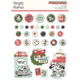 Simple Stories Say Cheese Classic Mouse Christmas Decorative Brads (25212)