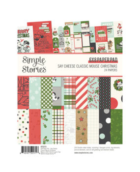 Simple Stories Say Cheese Classic Mouse Christmas 6x8 Inch Paper Pad (25223)