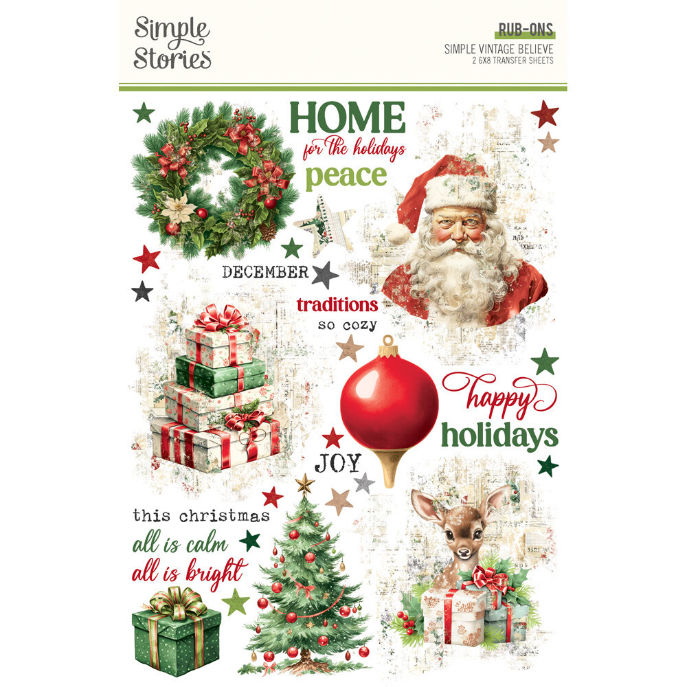 Simple Stories Simple Vintage Believe Rub Ons (25530) (OUTLET)