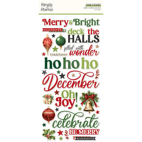 Simple Stories Simple Vintage Believe Foam Stickers (25533)