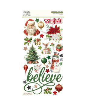 Simple Stories Simple Vintage Believe 6x12 Inch Chipboard Stickers (25524)