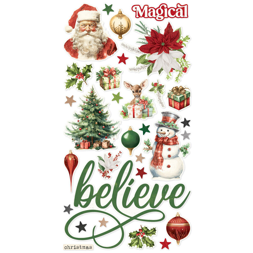 Simple Stories Simple Vintage Believe 6x12 Inch Chipboard Stickers (25524) (OUTLET)