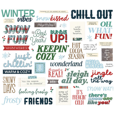 Simple Stories Simple Vintage Flannel Season Sentiment Bits & Pieces (25320) (OUTLET)