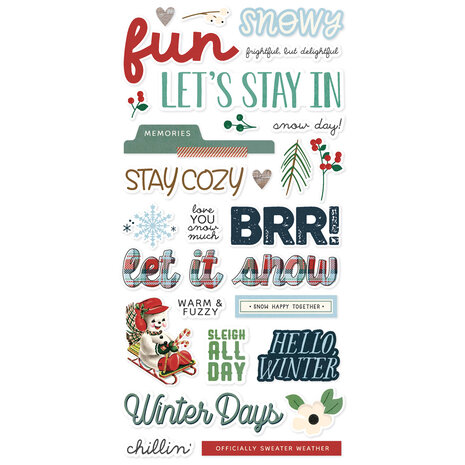 Simple Stories Simple Vintage Flannel Season Foam Stickers (25323) (OUTLET)