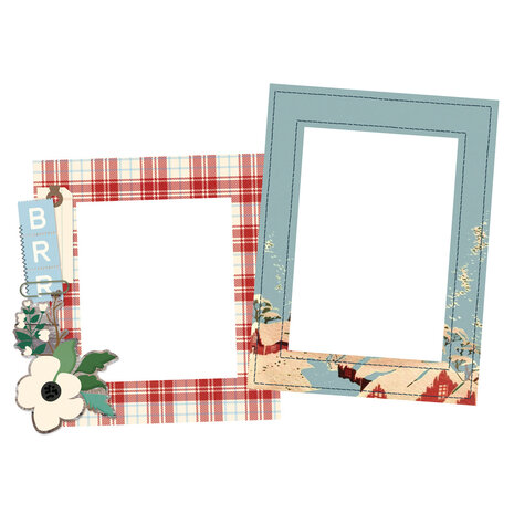 Simple Stories Simple Vintage Flannel Season Chipboard Frames (25322) (OUTLET)