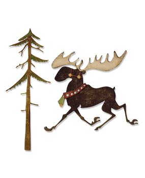 Sizzix Thinlits Die by Tim Holtz Merry Moose (7pcs) (663103) Sizzix Thinlits Die by Tim Holtz Merry Moose (7pcs) (663103)