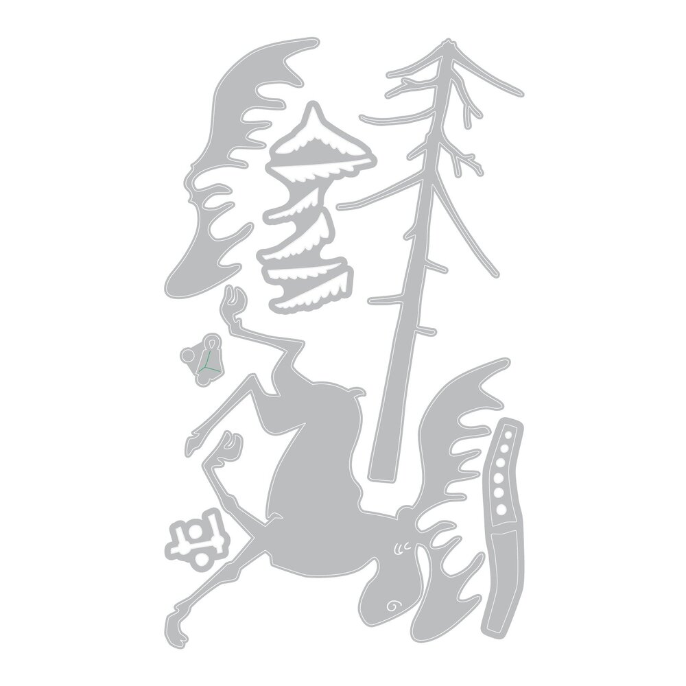 Sizzix Thinlits Die by Tim Holtz Merry Moose (7pcs) (663103) Sizzix Thinlits Die by Tim Holtz Merry Moose (7pcs) (663103)