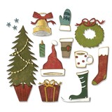 Sizzix Thinlits Die by Tim Holtz Festive Things (12pcs) (664191) Sizzix Thinlits Die by Tim Holtz Festive Things (12pcs) (664191)