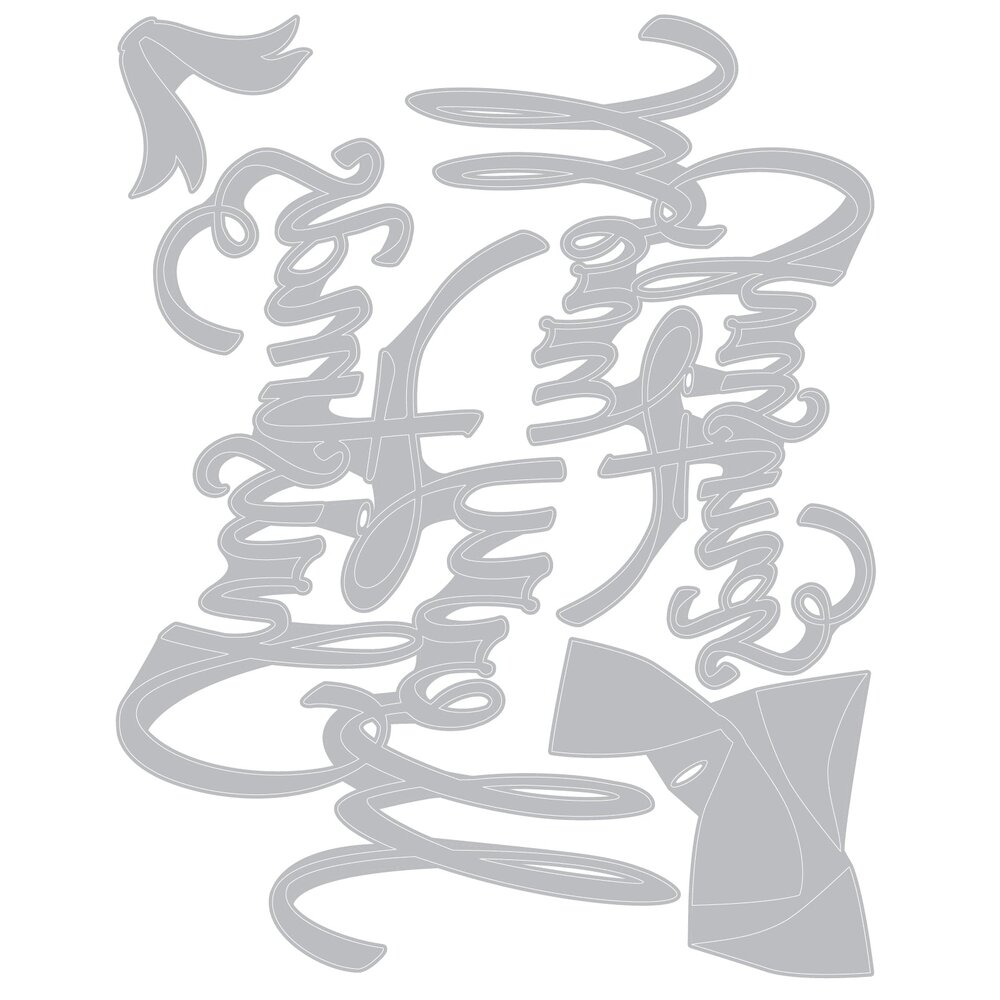 Sizzix Thinlits Die by Tim Holtz Christmas Ribbon (4pcs) (664196) Sizzix Thinlits Die by Tim Holtz Christmas Ribbon (4pcs) (664196)