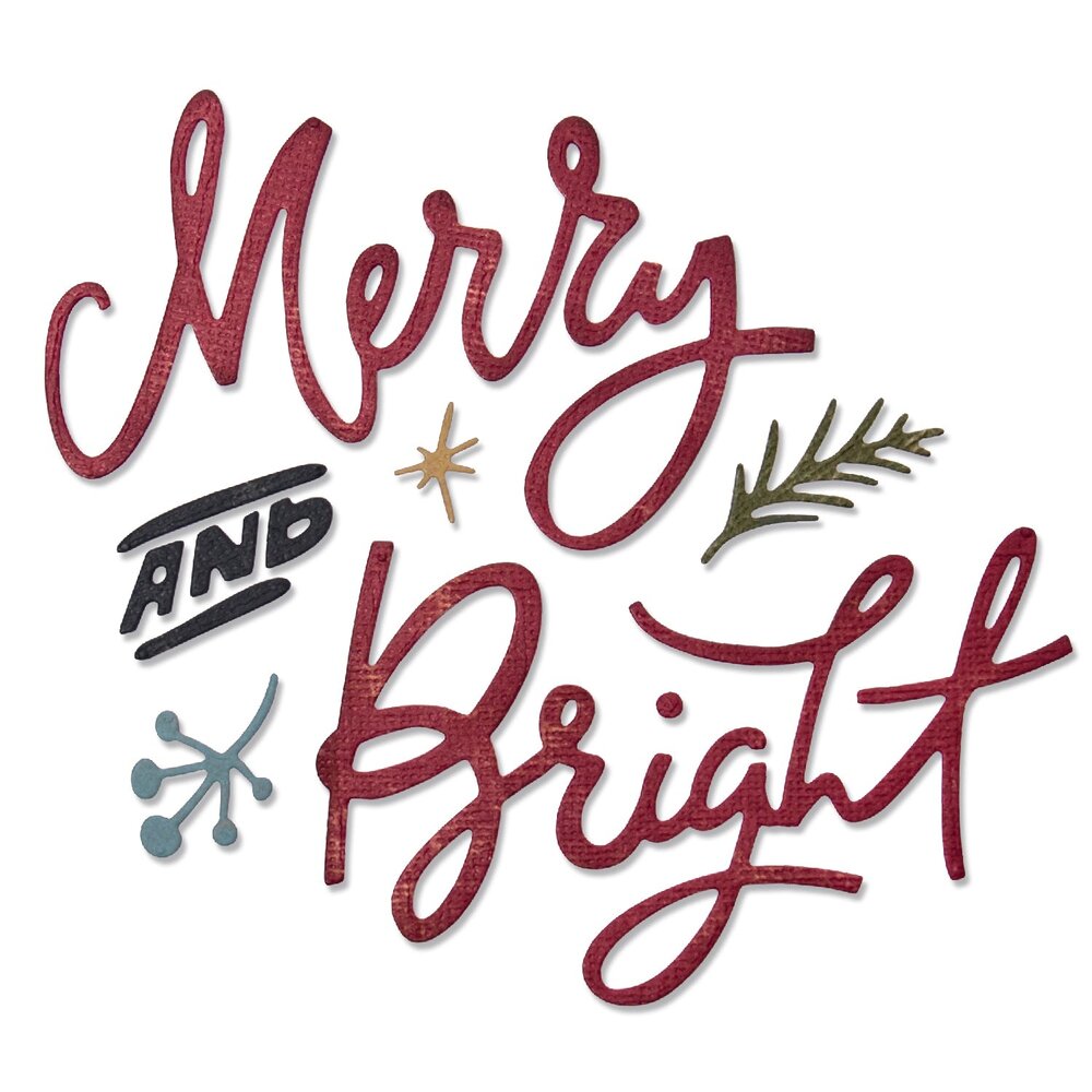 Sizzix Thinlits Die by Tim Holtz Merry & Bright (6pcs) (664739)