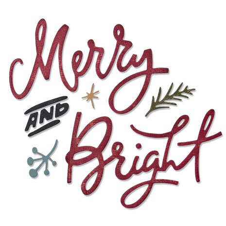 Sizzix Thinlits Die by Tim Holtz Merry & Bright (6pcs) (664739)