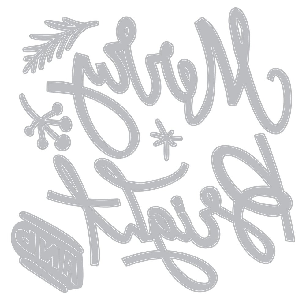 Sizzix Thinlits Die by Tim Holtz Merry & Bright (6pcs) (664739)