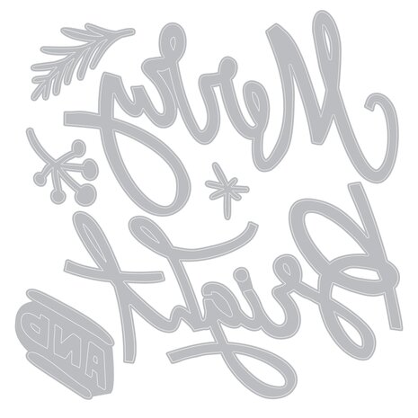 Sizzix Thinlits Die by Tim Holtz Merry & Bright (6pcs) (664739)