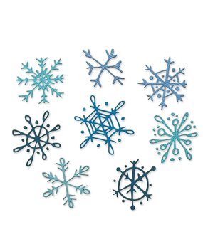 Sizzix Thinlits Die by Tim Holtz Scribbly Snowflakes (8pcs) (665582) Sizzix Thinlits Die by Tim Holtz Scribbly Snowflakes (8pcs) (665582)
