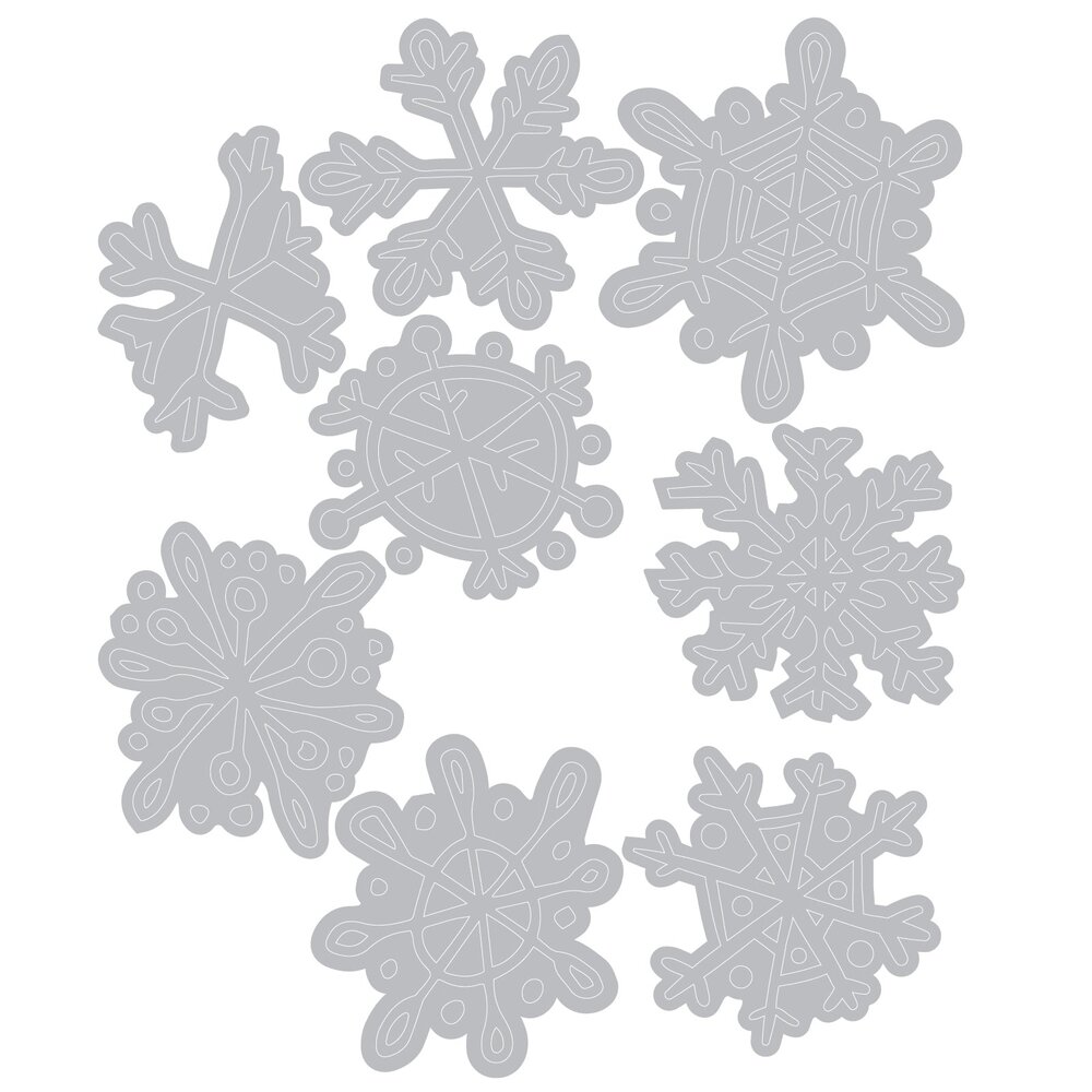 Sizzix Thinlits Die by Tim Holtz Scribbly Snowflakes (8pcs) (665582) Sizzix Thinlits Die by Tim Holtz Scribbly Snowflakes (8pcs) (665582)