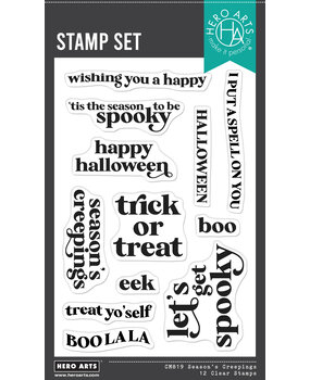 Hero Arts Hocus Pocus Clear Stamp Set Season's Creepings (CM819)