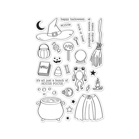 Hero Arts Hocus Pocus Clear Stamp Set Tricks and Treats (CM818)