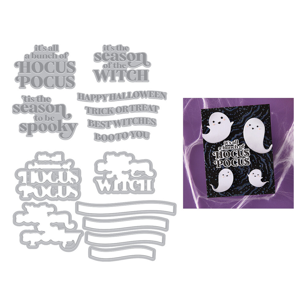 Hero Arts Hocus Pocus Letterpress + Foil & Cut Spooky Season (HD101)