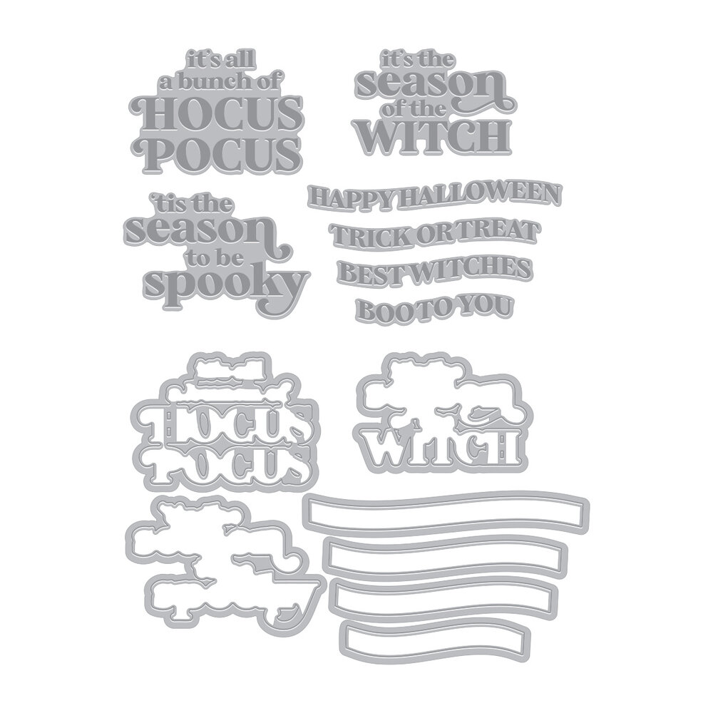 Hero Arts Hocus Pocus Letterpress + Foil & Cut Spooky Season (HD101)