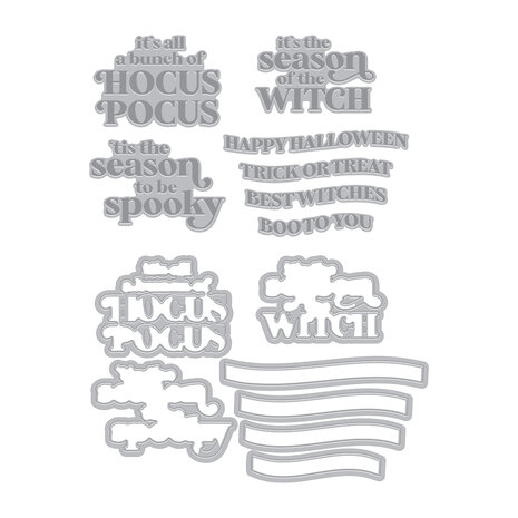 Hero Arts Hocus Pocus Letterpress + Foil & Cut Spooky Season (HD101)