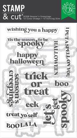 Hero Arts Hocus Pocus Stamp & Cut Set Season's Creepings (DC328)