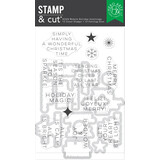 Hero Arts Very Merry Stamp & Cut Set Modern Holiday Greetings (DC324)
