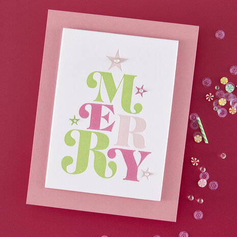 Hero Arts Very Merry Letterpress + Foil Plate Merry (HP124)