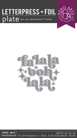 Hero Arts Very Merry Letterpress + Foil Plate Fa La La (HP123)