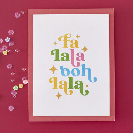 Hero Arts Very Merry Letterpress + Foil Plate Fa La La (HP123)