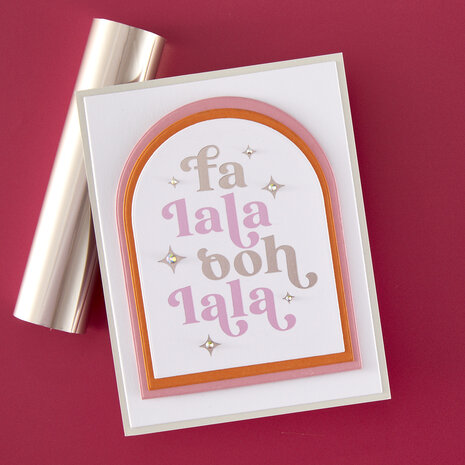 Hero Arts Very Merry Letterpress + Foil Plate Fa La La (HP123)