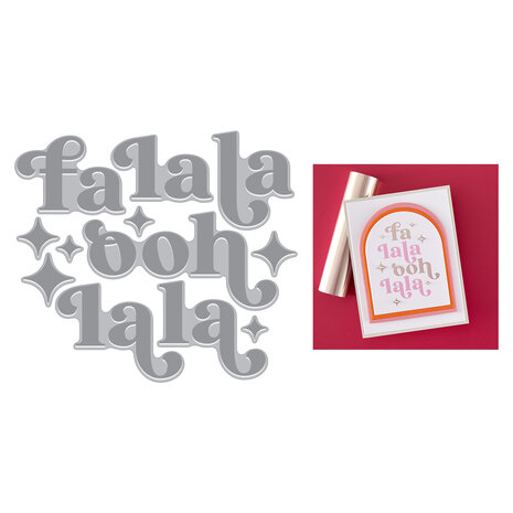 Hero Arts Very Merry Letterpress + Foil Plate Fa La La (HP123)