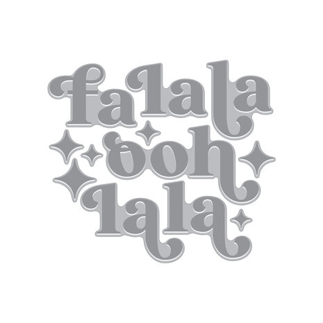 Hero Arts Very Merry Letterpress + Foil Plate Fa La La (HP123)