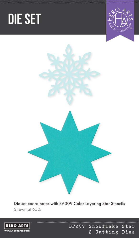 Hero Arts Very Merry Die Set Snowflake Star (DF257)