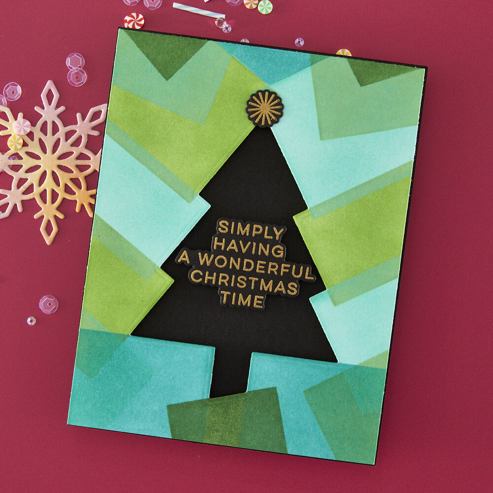 Hero Arts Very Merry Die & Stencil Bundle Tree (WB1180)