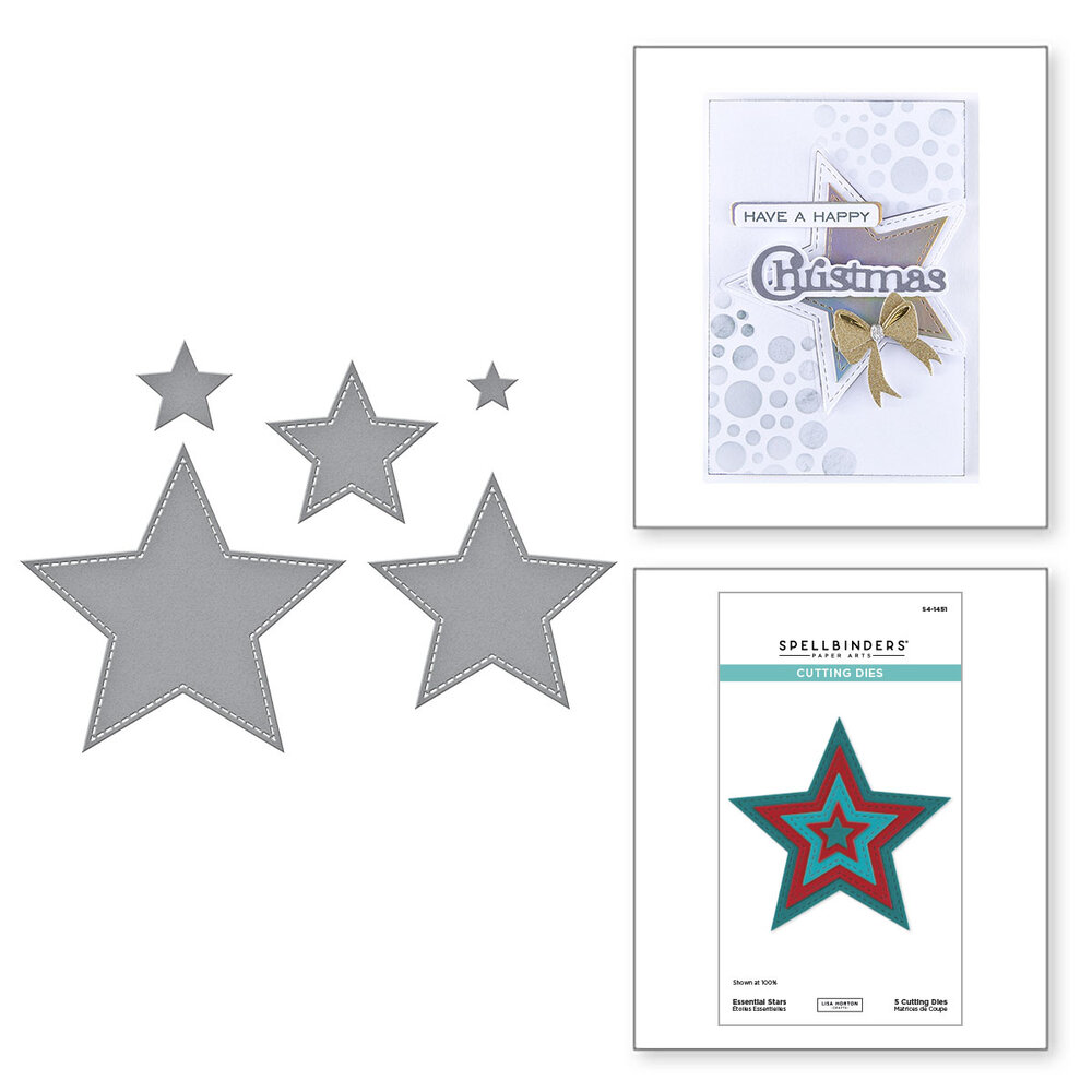 Spellbinders All About Christmas Etched Dies Essential Stars (S4-1451) Spellbinders All About Christmas Etched Dies Essential Stars (S4-1451)
